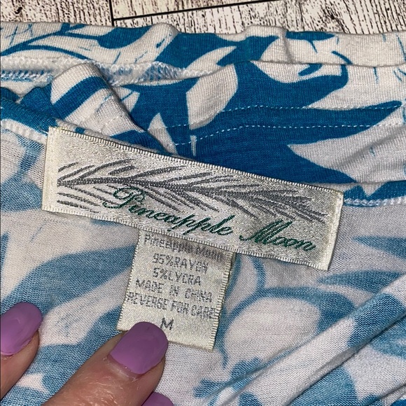 Pineapple Moon Sleeveless Mini Hawaiian Sundress Swim Suit Cover Size Me… - Picture 5 of 7